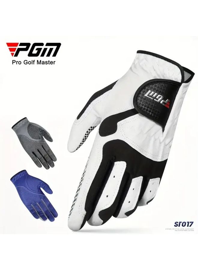 قفاز جولف للرجال لليد اليسرى PGM ST017 أزرق مقاس 24 غير قابل للانزلاق قابل للتنفس للتدريب في جميع الفصول - Image 3